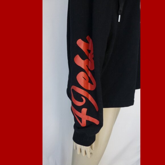 SF 49ers DKNY Sport Black Cropped Suzy Pullover Hoodie - Picture 7 of 16